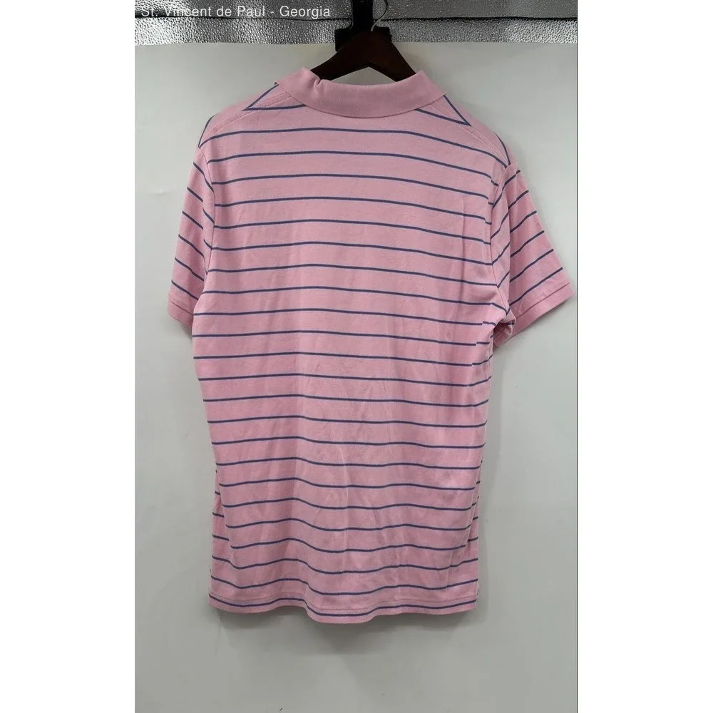 Polo Ralph Lauren Short Sleeve Polo Shirt Men's Large Pink Blue Preppy